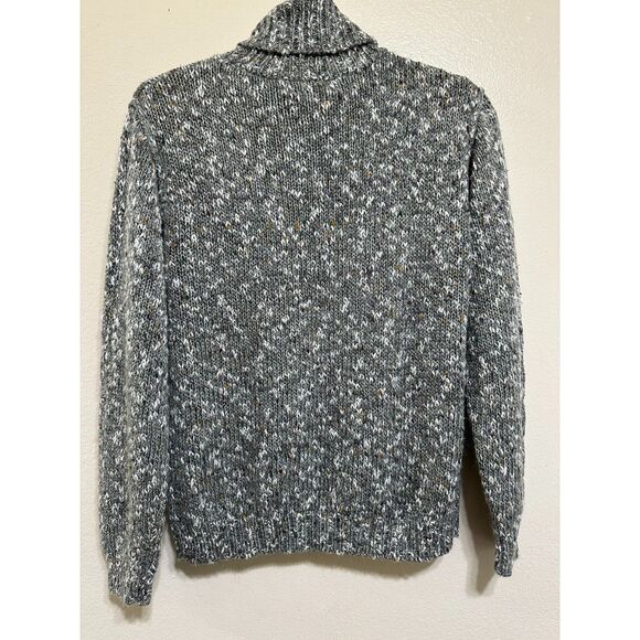 Illustrations Women's Cable Knit Turtle Neck Sweater Size S Marled Gray - Picture 4 of 4